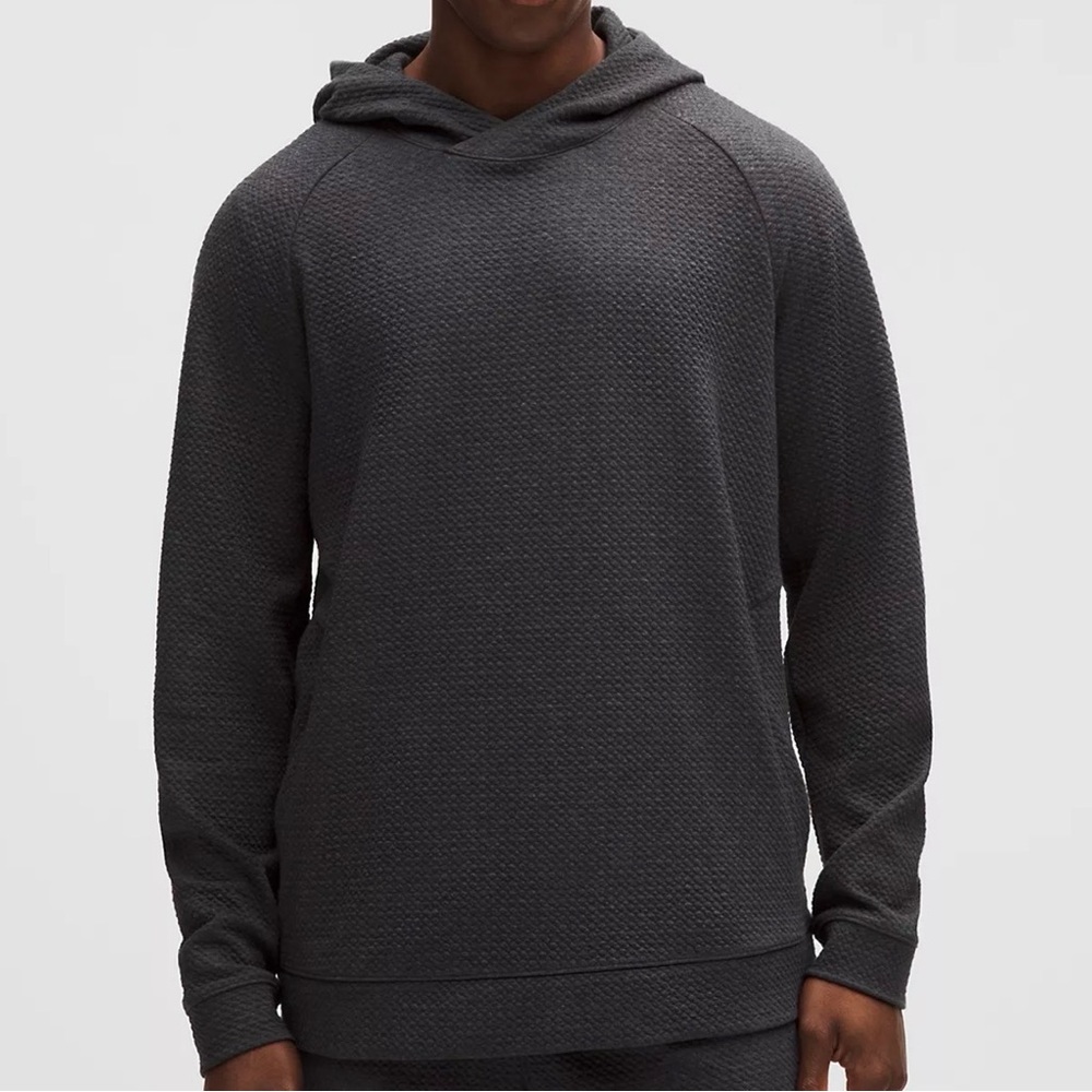 lululemon athletica Men's Charcoal Textured Hooded Pullover